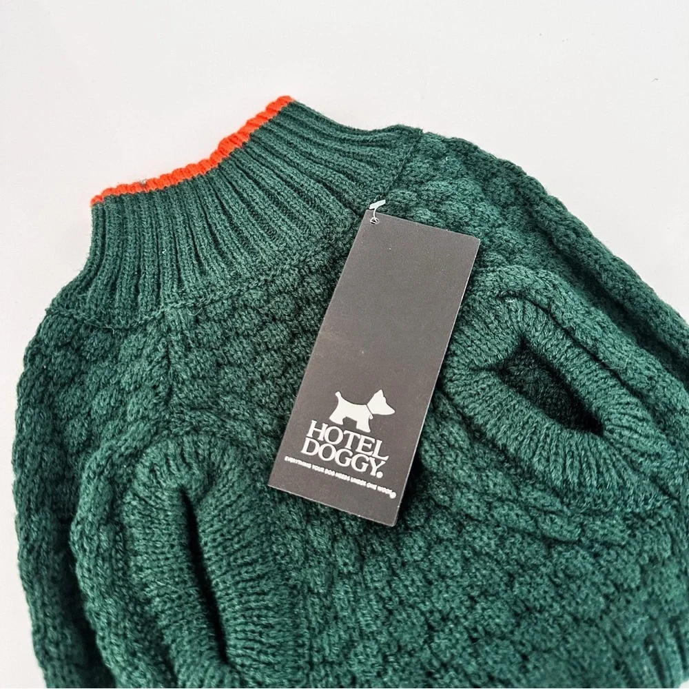 Colorful Dog Sweater NWT Hotel Doggy PLAY Honeycomb Green Size Medium 13
